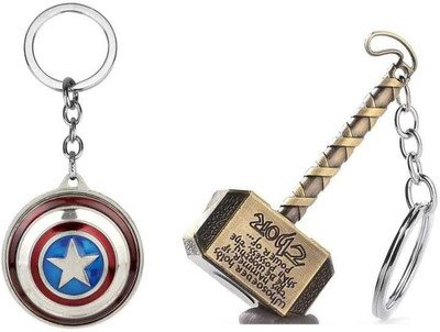 JAINSON MARTIN combo of captain america & golden thor keychain Key Chain