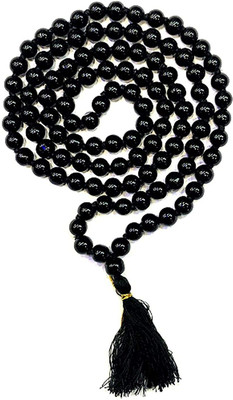 NEERAJ Original Black Agate - Hakik Mala - Kala Hakik - hakik mala Gemstone - 1 Pc Crystal Chain