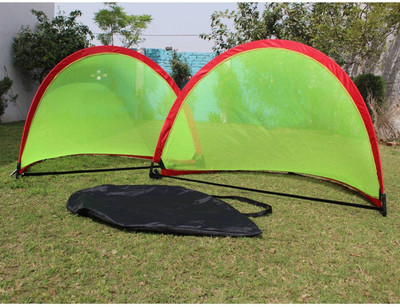 LCARNO Large Portable Football Pop-Up Goal Posts Set Of 2 Football Net Football Net(Green)