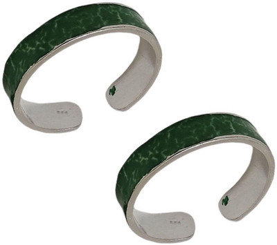 Sahiba Gems Designer Toe Rings Sterling Silver Enamel Plated Toe Ring