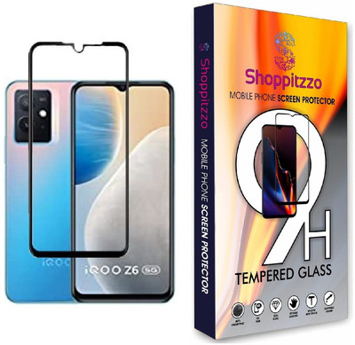 Shoppitzzo Edge To Edge Tempered Glass for Iqoo Z6 5G/DuraGlass Tempered Glass/Full Screen Coverage-Edge to Edge/9H(Pack of 1)