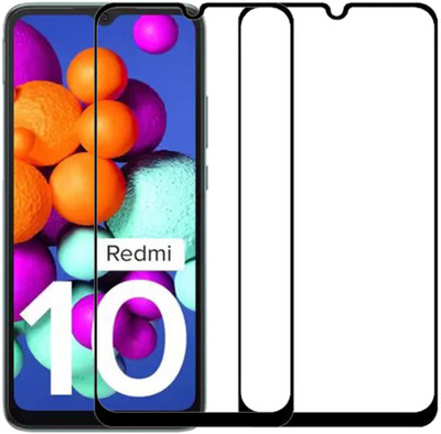 MaxR Edge To Edge Tempered Glass for Redmi 10(Pack of 2)