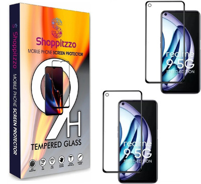 Shoppitzzo Edge To Edge Tempered Glass for realme 9 speed edition 5G/DuraGlass Tempered Glass/Full Screen Coverage-Edge to Edge/9H(Pack of 2)