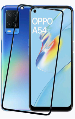 TSASSOCIATES Edge To Edge Tempered Glass for screen guard/protector for OPPO A54 (Gorilla Galss | 9H Hard Ness | Bubbel free | Scratch Free|super D+) oppo a54.(Pack of 3)
