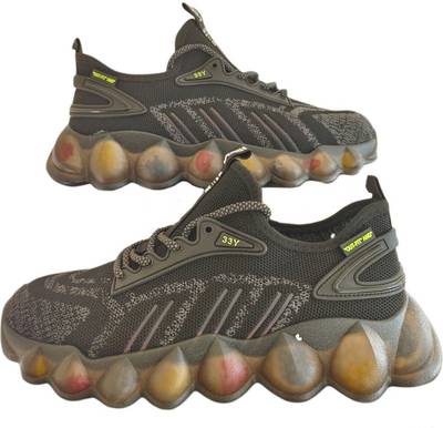 sassy soles IMPORTED REFLECTED BLACK CASUAL SPORTS SHOES COMFORTABLE RUNNING SHOES Running Shoes For Men