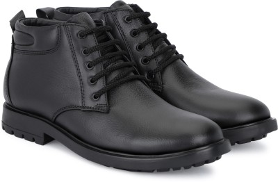 Do Can Genuine Leather Lace up Boots For Men Boots For Men(Black)