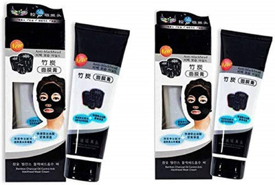 Mixonshun Pack of 2 Charcoal Peel Off Face Mask Cream Blackhead Remover for All Skin Type(200 ml)