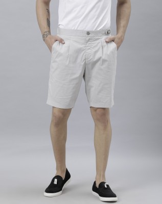 RARE RABBIT Solid Men Grey Basic Shorts