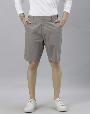 RARE RABBIT Polka Print Men Grey Basic Shorts