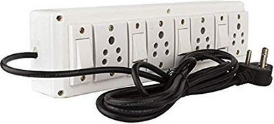 shri radhe bahul MULTY AMP PLUG 6 EXTENSION CORD 2.15 M WIRED STRIP MULTY SOCKET ANCHOR 4 Socket 4  Socket Extension Boards(White, 2.15 m)