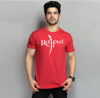 TheFreedomStore Printed Men Round Neck Red T-Shirt