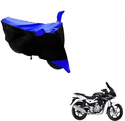 ITRIMK Waterproof Two Wheeler Cover for Bajaj(Pulsar 220F, Black, Blue)