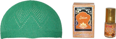 GoodFeel Self Design Prayer Cap Cap(Pack of 2)