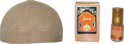 GoodFeel Self Design Prayer Cap Cap(Pack of 2)