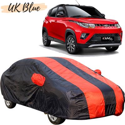 UK Blue Car Cover For Mahindra KUV100 (With Mirror Pockets)(Red)