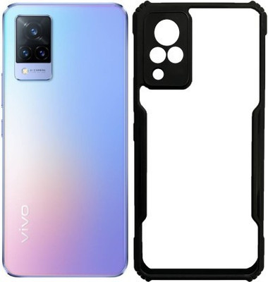 Binzokase Back Cover for Vivo V21 5G(Black, Camera Bump Protector, Pack of: 1)