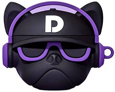 KHR Pouch for APPLE Airpods (3rd Generation) Bluetooth Headset Silicon Case cover (Purple Dog)