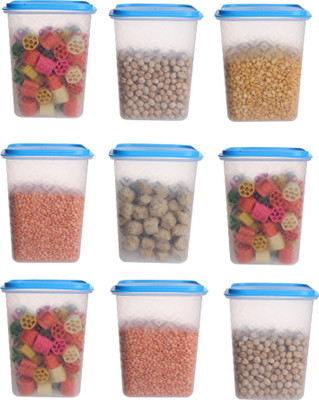 Loknath Plastic Utility Container  - 1000 ml(Pack of 9, Blue)