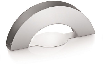 finality 1 Compartments Stainless Steel Hotel ware Matt Finish D-Cut Napkin/Tissue Holder Napkin Stand(Silver)
