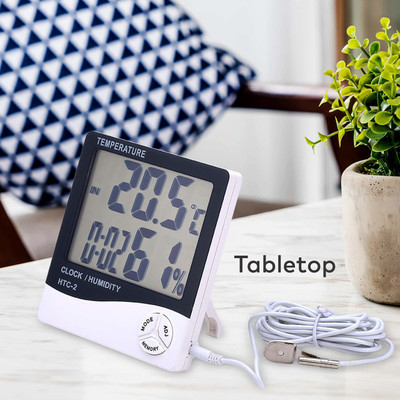 thermomate Room Thermometer with Humidity Incubator Meter and Accurate Temperature RT4 Thermometer(White)