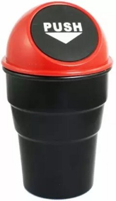 UKRAINEZ Mini Trash Bin Can Holder Dustbin For All Car models, Office & Home Random Plastic Dustbin(Black, Red)