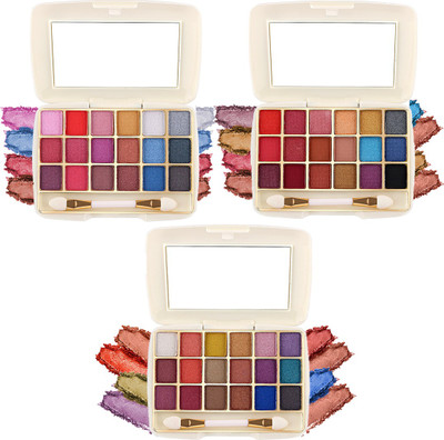 MARS 18 Color Eyeshadow, Shade- A-B-C (EP03) With Lilium 3D Skin Whitening Cream 12 g(Multicolor)