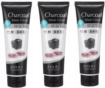Yuvami's Charcoal deep cleansing, oil control face mask(pack of 3)(100 ml each)(300 ml)