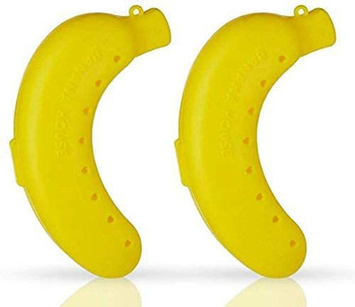 MSDOLLAR Banana Case Protector Storage Box Return Gift for Kids Birthday Party(Pack of 2) 1 Containers Lunch Box(100 ml, Thermoware)