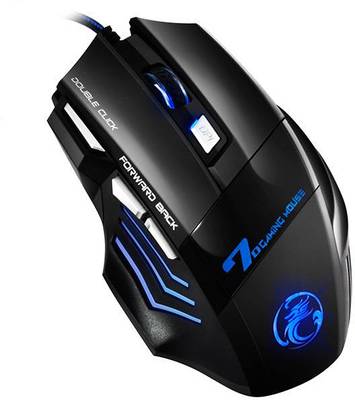 ENTWINO Gaming Mouse 7 Buttons RGB Light Sports Design For Laptops & PC iMiceX7 Braided Wired Optical  Gaming Mouse