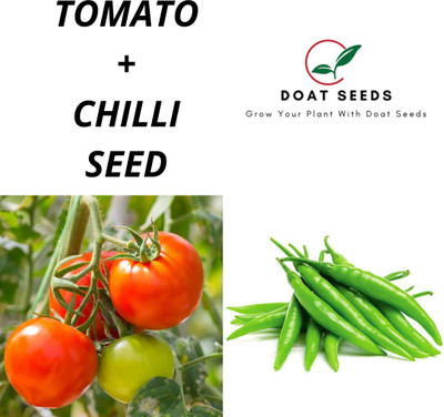 Doat Tomato With Chilli 2 Varieties of Vegetable Seeds Seed(100 per packet)
