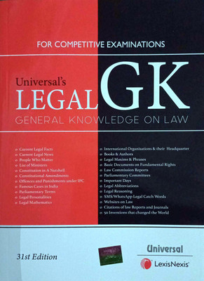 Lexis Nexis’s Legal GK (General Knowledge On Law) For Competitive Examinations By Universal – 31th Edition 2022(Paperback, LEXIS NEXIS)