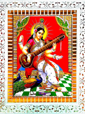 SUNINOW SARASWATI MAA PHOTO FRAME Religious Frame