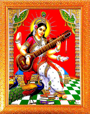 SUNINOW SARASWATI MAA PHOTO FRAME Religious Frame