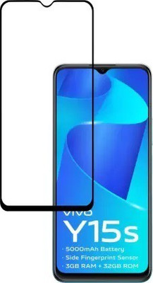 welldesign Edge To Edge Tempered Glass for Vivo Y15s 2021, Vivo Y15s(Pack of 1)