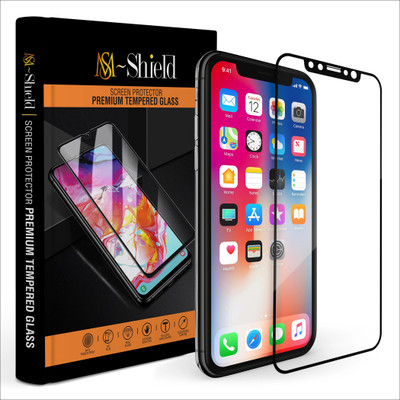 MS-Shield Edge To Edge Tempered Glass for Apple iPhone X(Pack of 1)