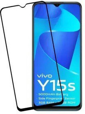 LIKEDESIGN Edge To Edge Tempered Glass for Vivo Y15s 2021, Vivo Y15s(Pack of 1)