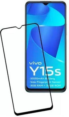 welldesign Edge To Edge Tempered Glass for Vivo Y15s 2021, Vivo Y15s(Pack of 1)