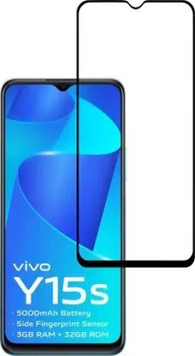 LIKEDESIGN Edge To Edge Tempered Glass for Vivo Y15s 2021, Vivo Y15s(Pack of 1)