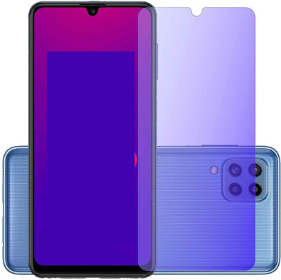 ELEF Edge To Edge Tempered Glass for Samsung Galaxy A22 5G Anti Blu Eye Protector Tempered Glass Harmful Blue Light(Pack of 1)