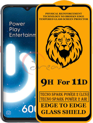 Dream Edge To Edge Tempered Glass for TECNO SPARK POWER 2 (LC8)(Pack of 1)