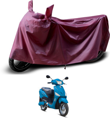 PAGORA Waterproof Two Wheeler Cover for Hero(Electric Optima, Maroon)