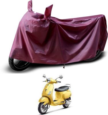 PAGORA Waterproof Two Wheeler Cover for Piaggio(Vespa VXL 125, Maroon)