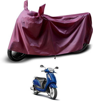 PAGORA Waterproof Two Wheeler Cover for Suzuki(New Access 125, Maroon)