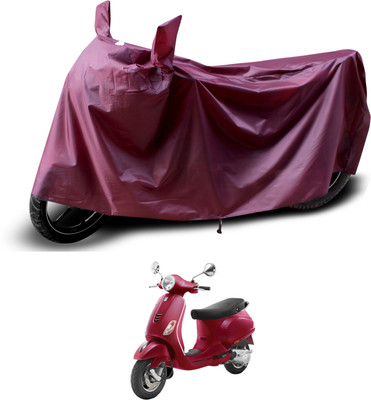 PAGORA Waterproof Two Wheeler Cover for Vespa(ZX 125, Maroon)
