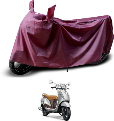 PAGORA Waterproof Two Wheeler Cover for Suzuki(Access, Maroon)