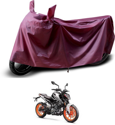 PAGORA Waterproof Two Wheeler Cover for KTM(200 Duke, Maroon)