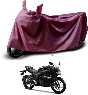 PAGORA Waterproof Two Wheeler Cover for Suzuki(Gixxer, Maroon)