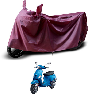 PAGORA Waterproof Two Wheeler Cover for Piaggio(Vespa VXL, Maroon)