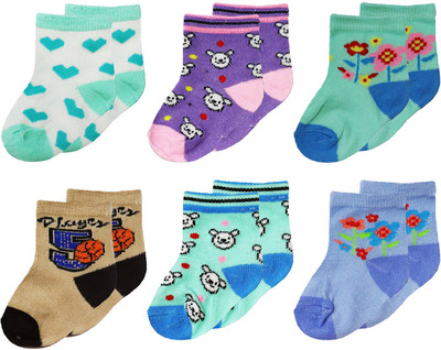 famcomf Baby Girls Printed Ankle Length(Pack of 6)