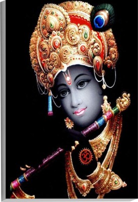 komstec 45.72 cm Lord Krishna Playing Flute Sunboard Temple Room Office Sunboard Self Adhesive Sticker(Pack of 1)